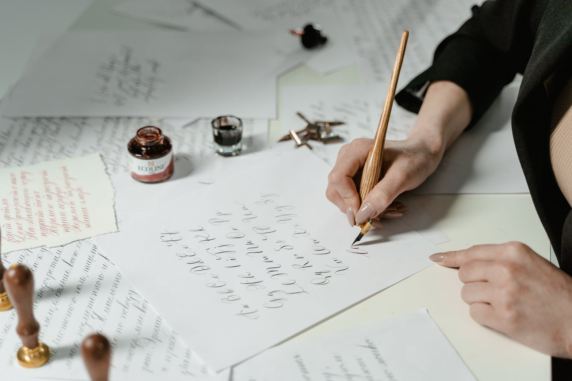 brown wooden chopsticks on white printer paper